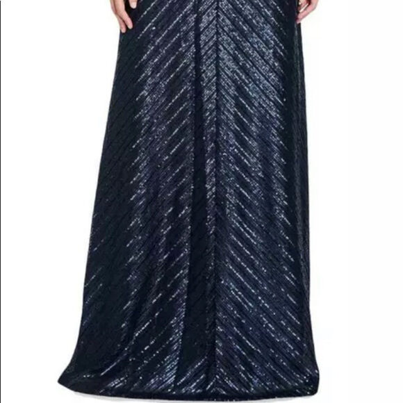 Adrianna Papell Navy Blue Wedding Dress - Picture 5 of 9